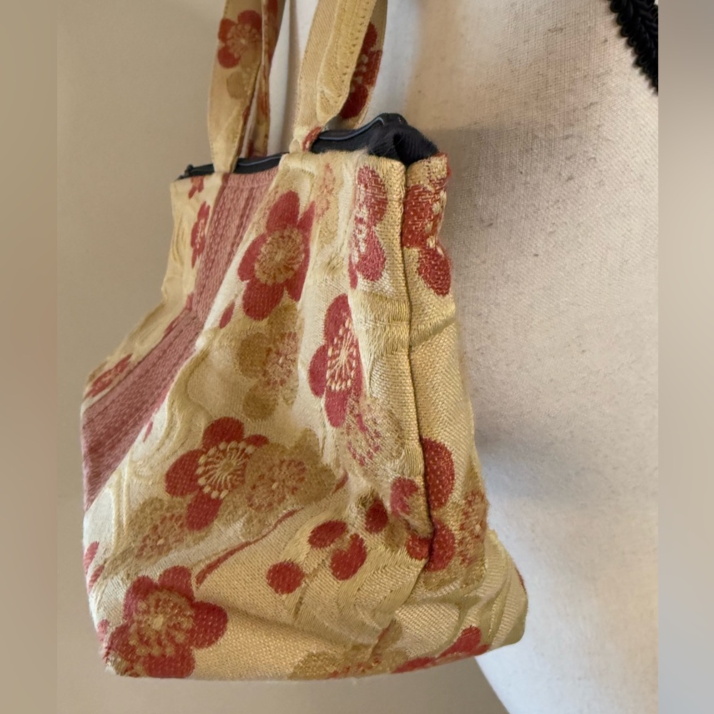 Oney Floral Patchwork Rectangular Fabric Handbag - image 3